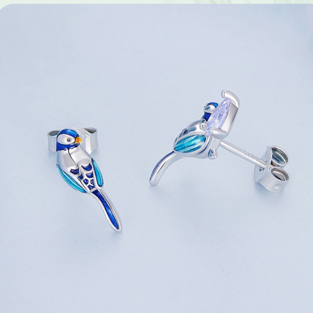 Blue Bird Earrings