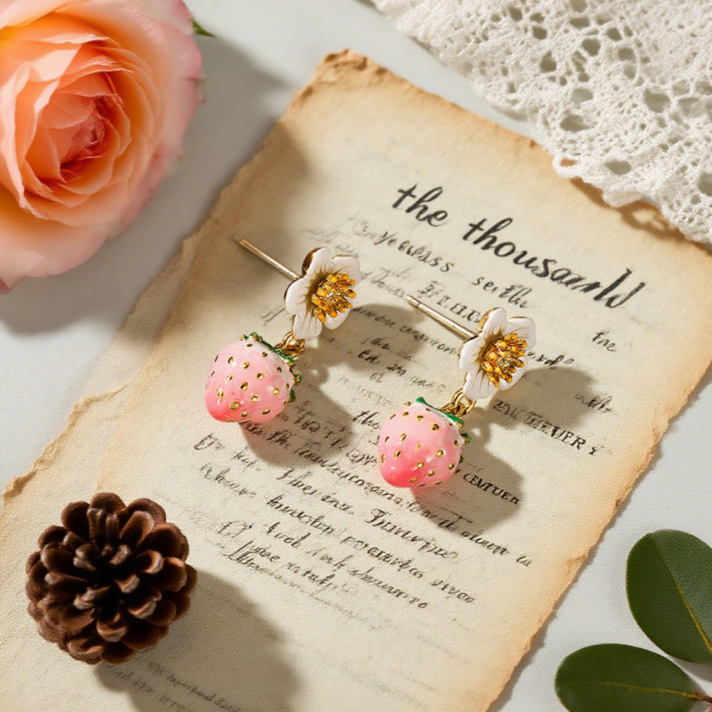 Strawberry Blossom Earrings