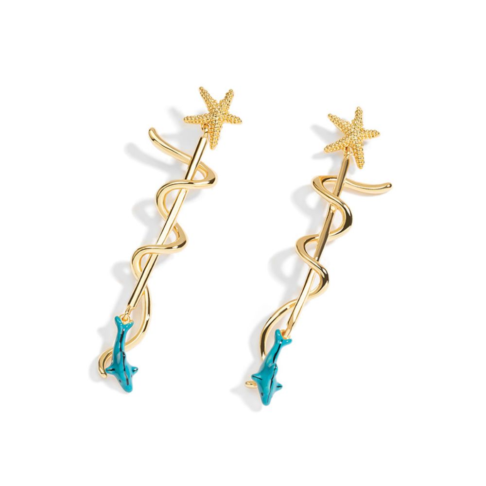 Dolphin Dangle Earrings