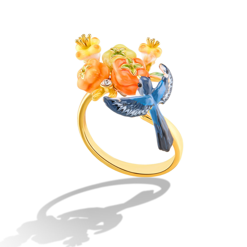 Persimmon Magpie Ring