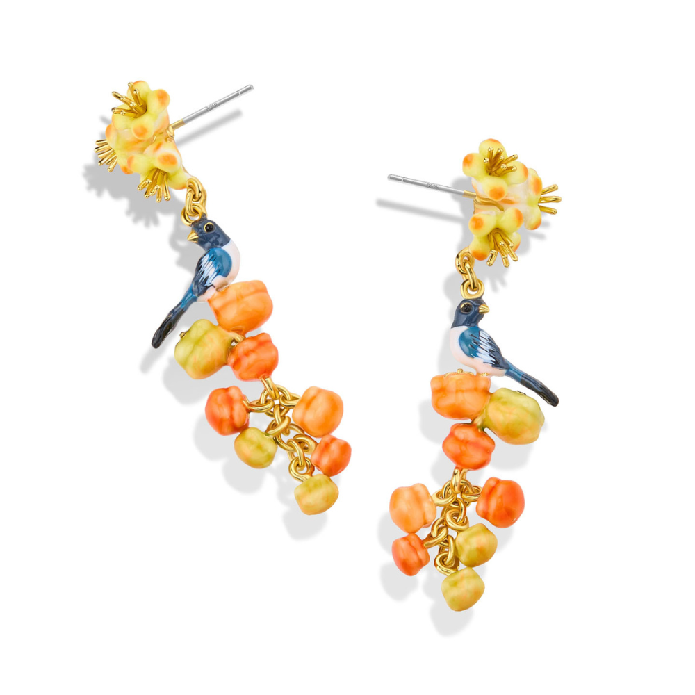 Persimmon Magpie Earrings