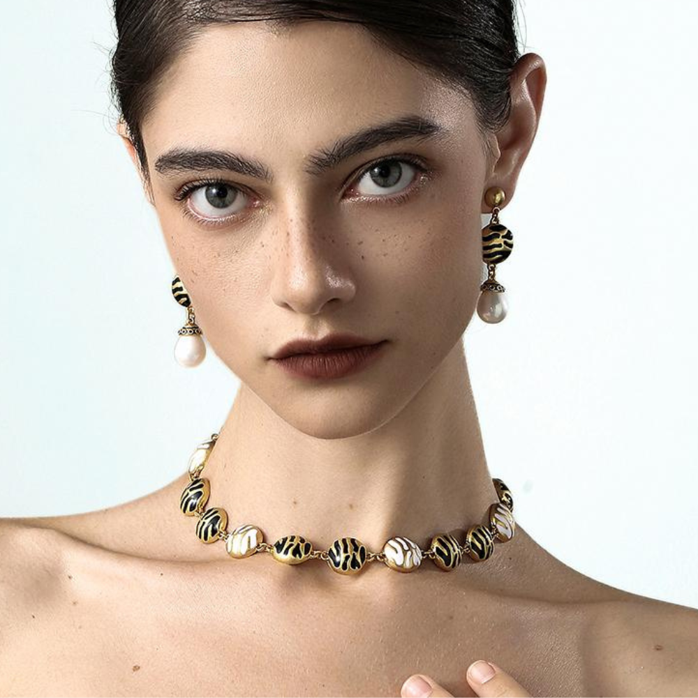 Vintage Stripe Necklace