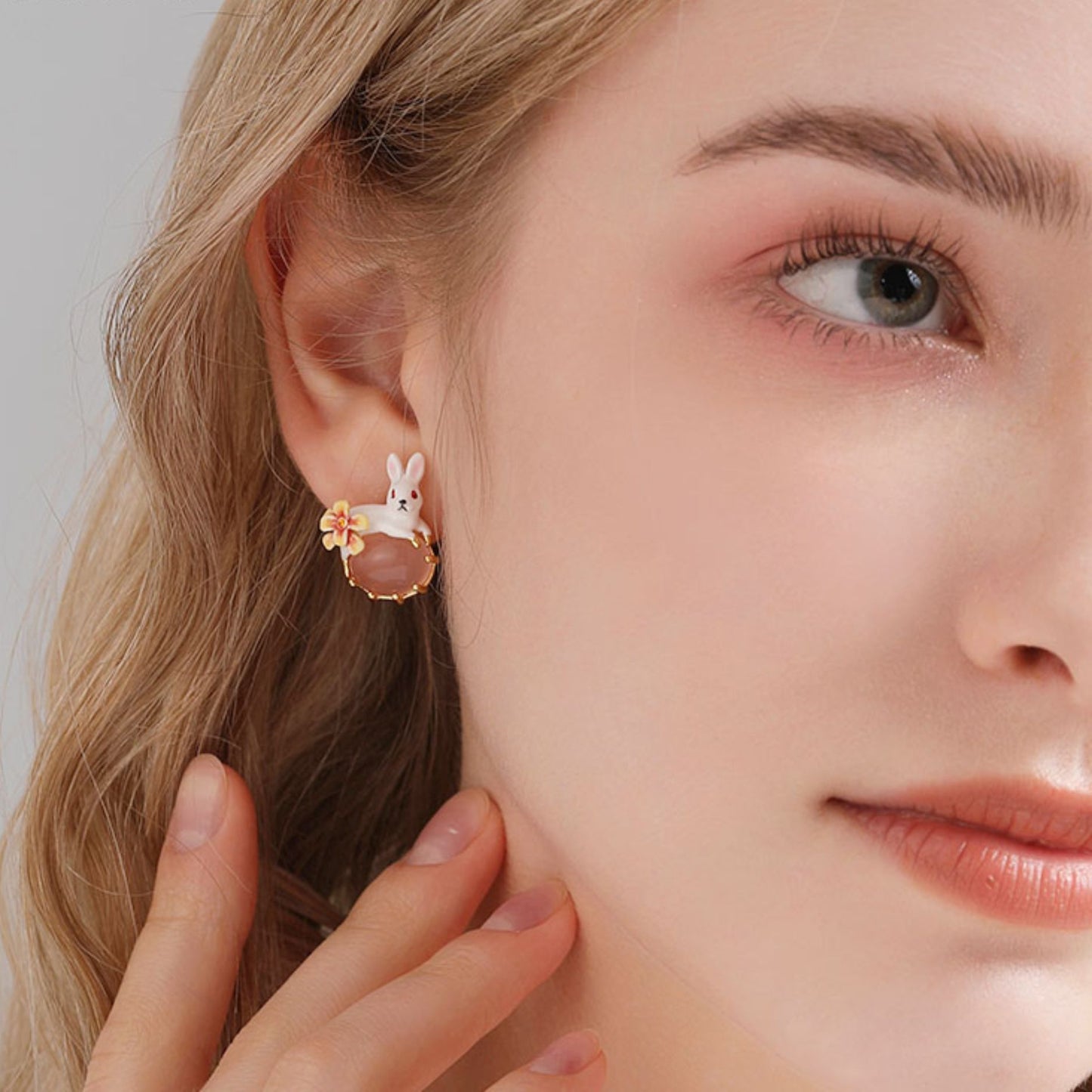 Blossom Bunny Charm Earrings
