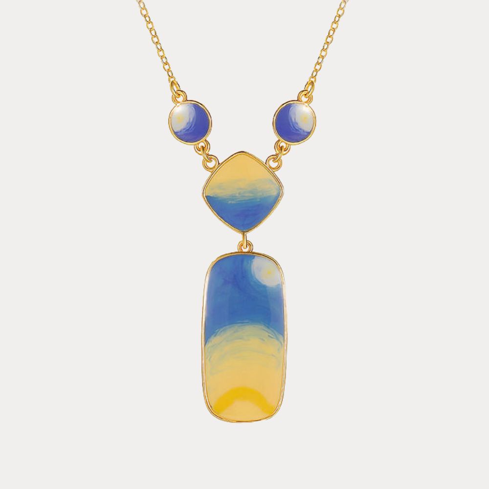 Blue Starry Night Pendant Necklace