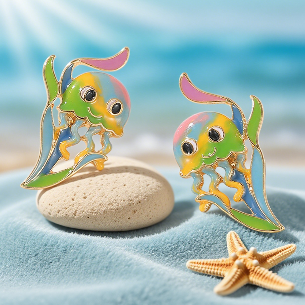Rainbow Jellyfish Earrings