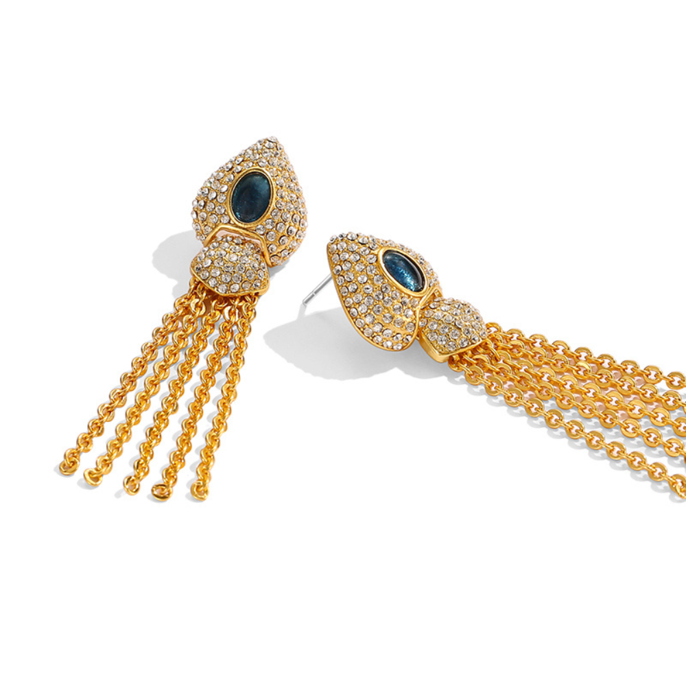 Vintage Midnight Tassel Earrings