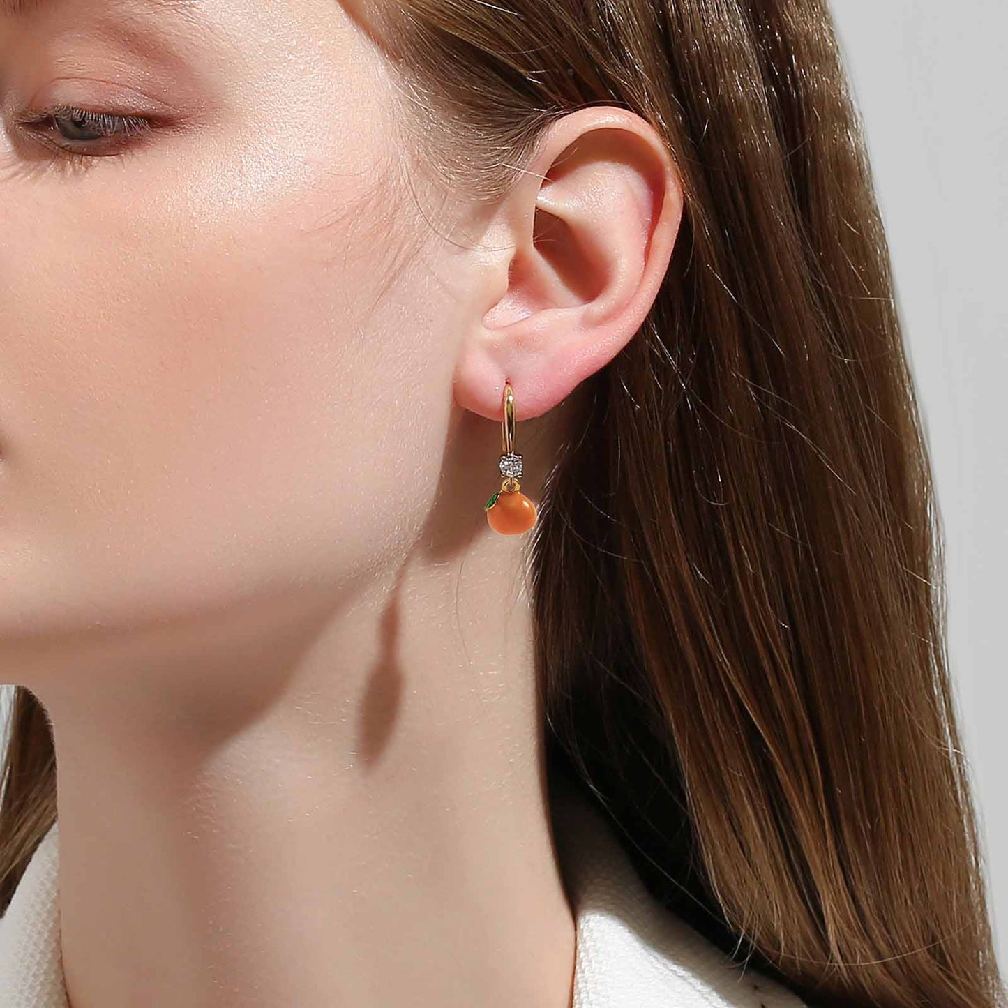 Orange Hoop Earrings