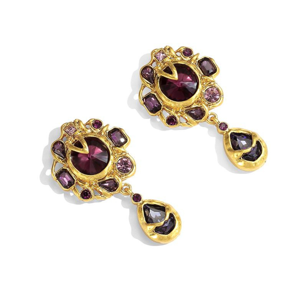 Vintage Royal Garnet Earrings