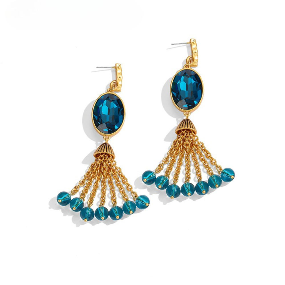 Vintage Tassel Beaded Earrings