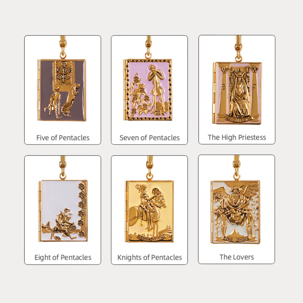 Tarot Locket Pendant Set E