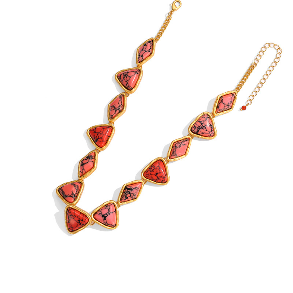 Vintage Red Stone Necklace