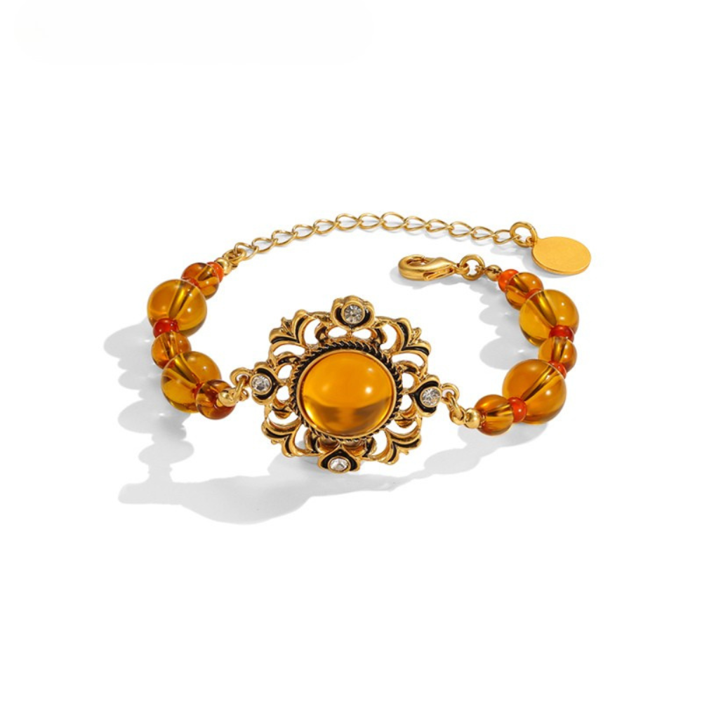 Vintage Amber Radiance Bracelet
