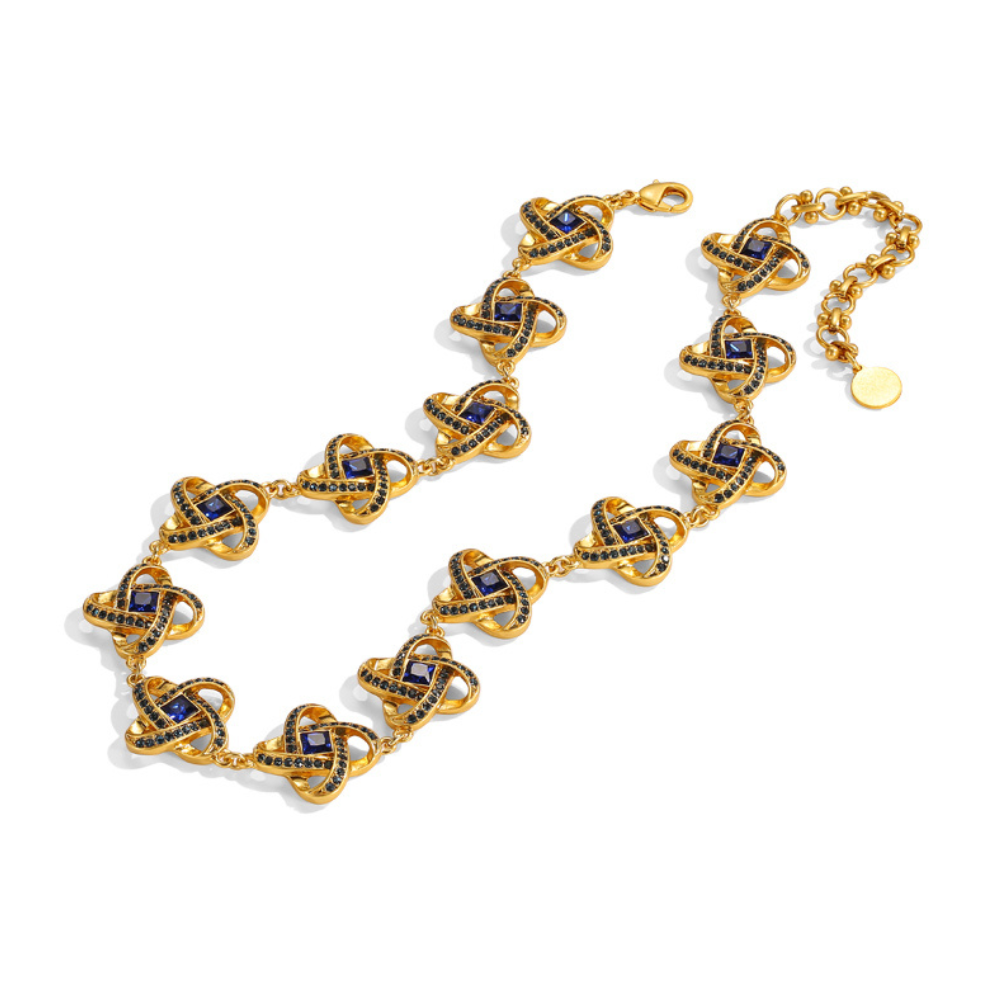 Vintage Midnight Knot Necklace