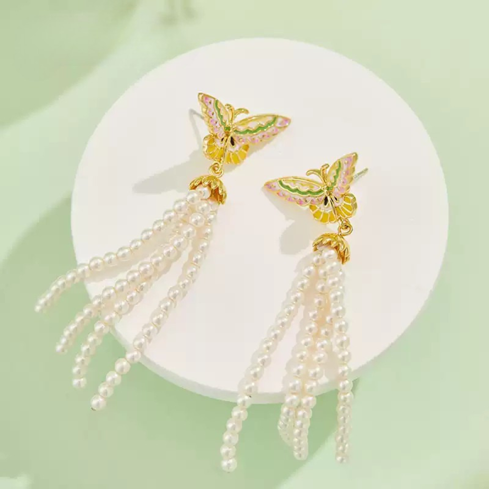 Butterfly Tassel Earrings
