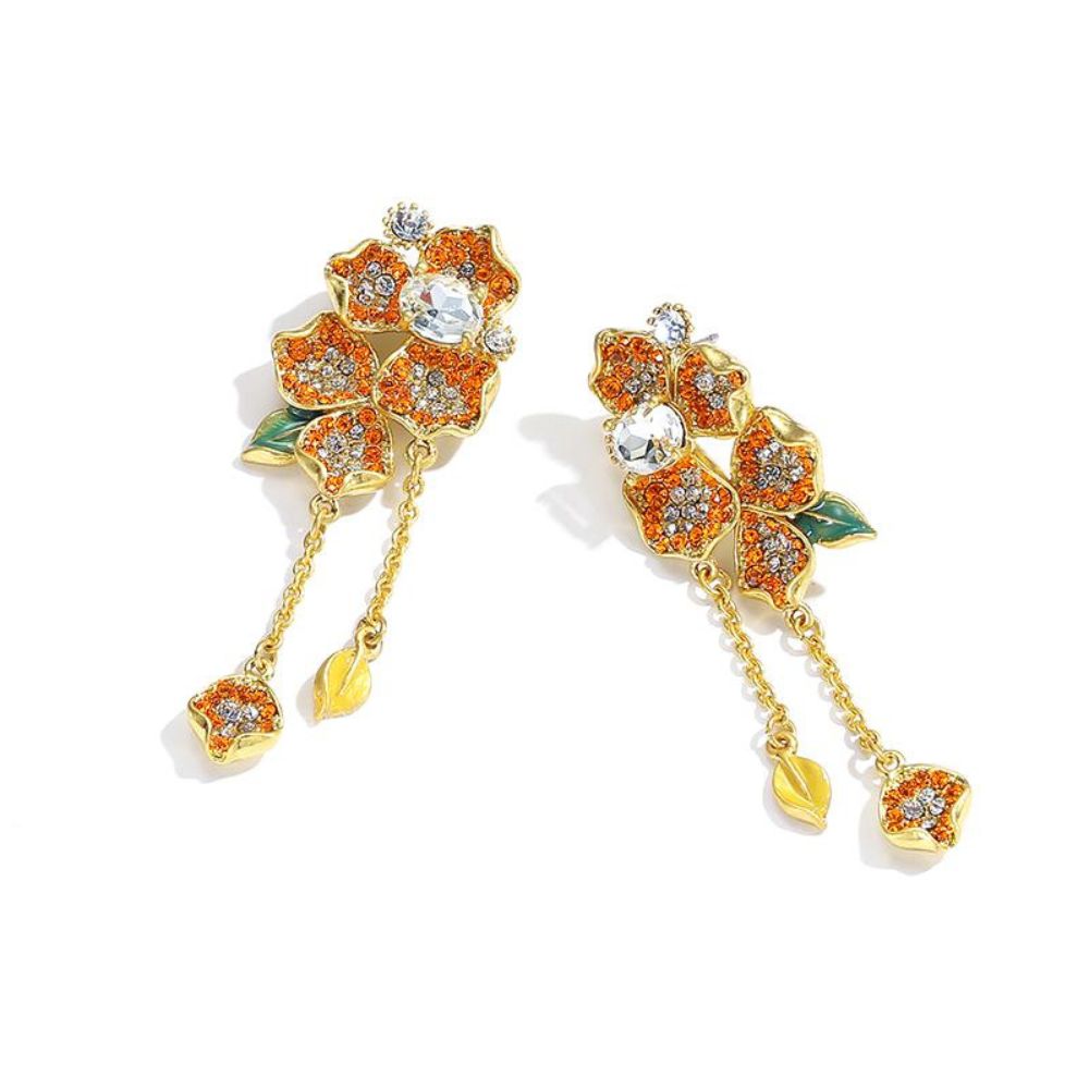 Vintage Blossom Tassel Earrings