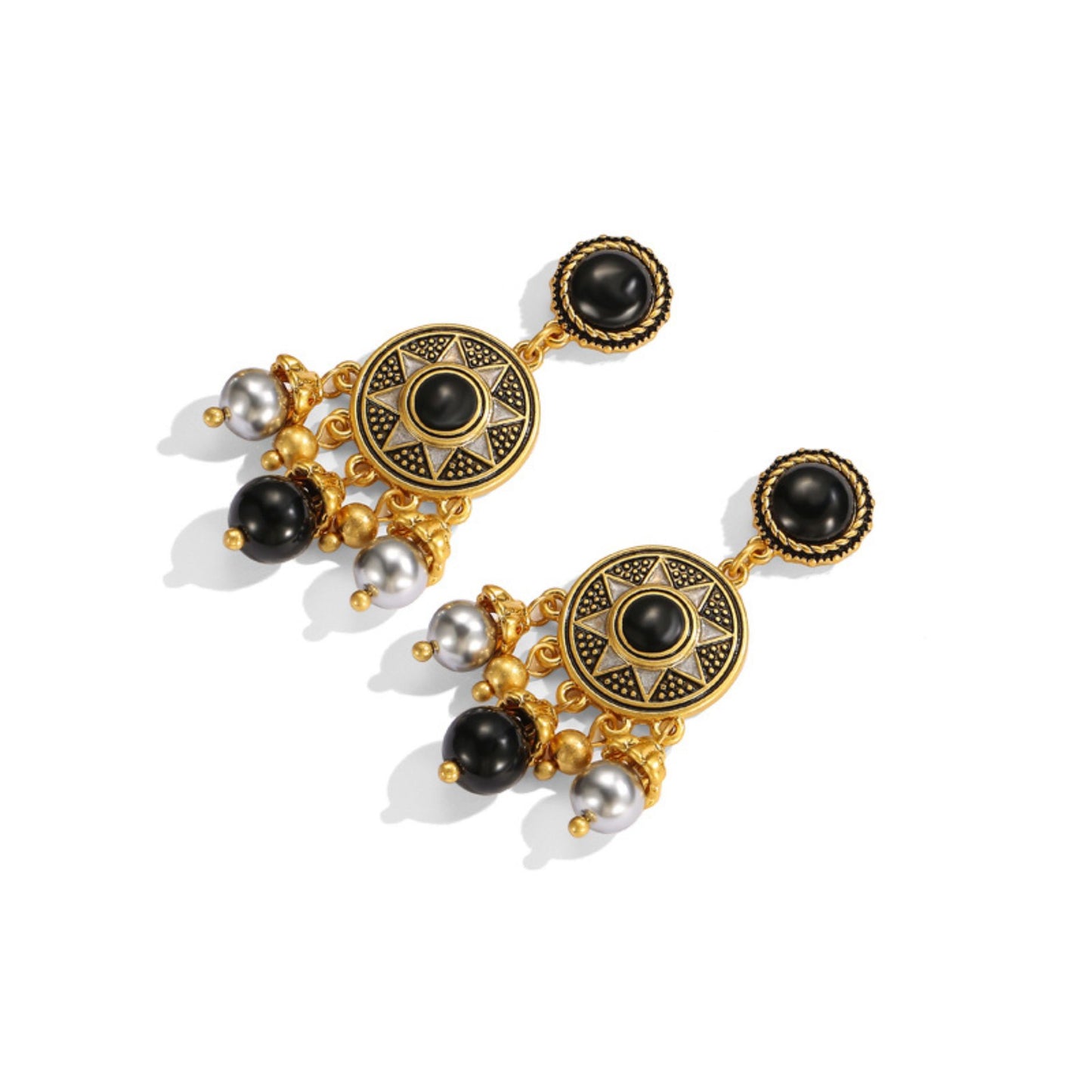 Vintage Eight-pointed Star Earrings