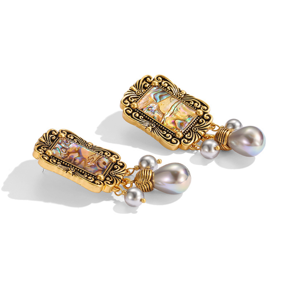 Vintage Iridescent Glow Stud Earrings