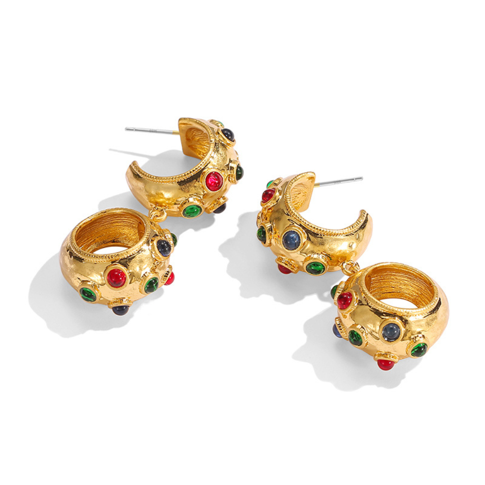 Vintage Dome Hoop Earrings