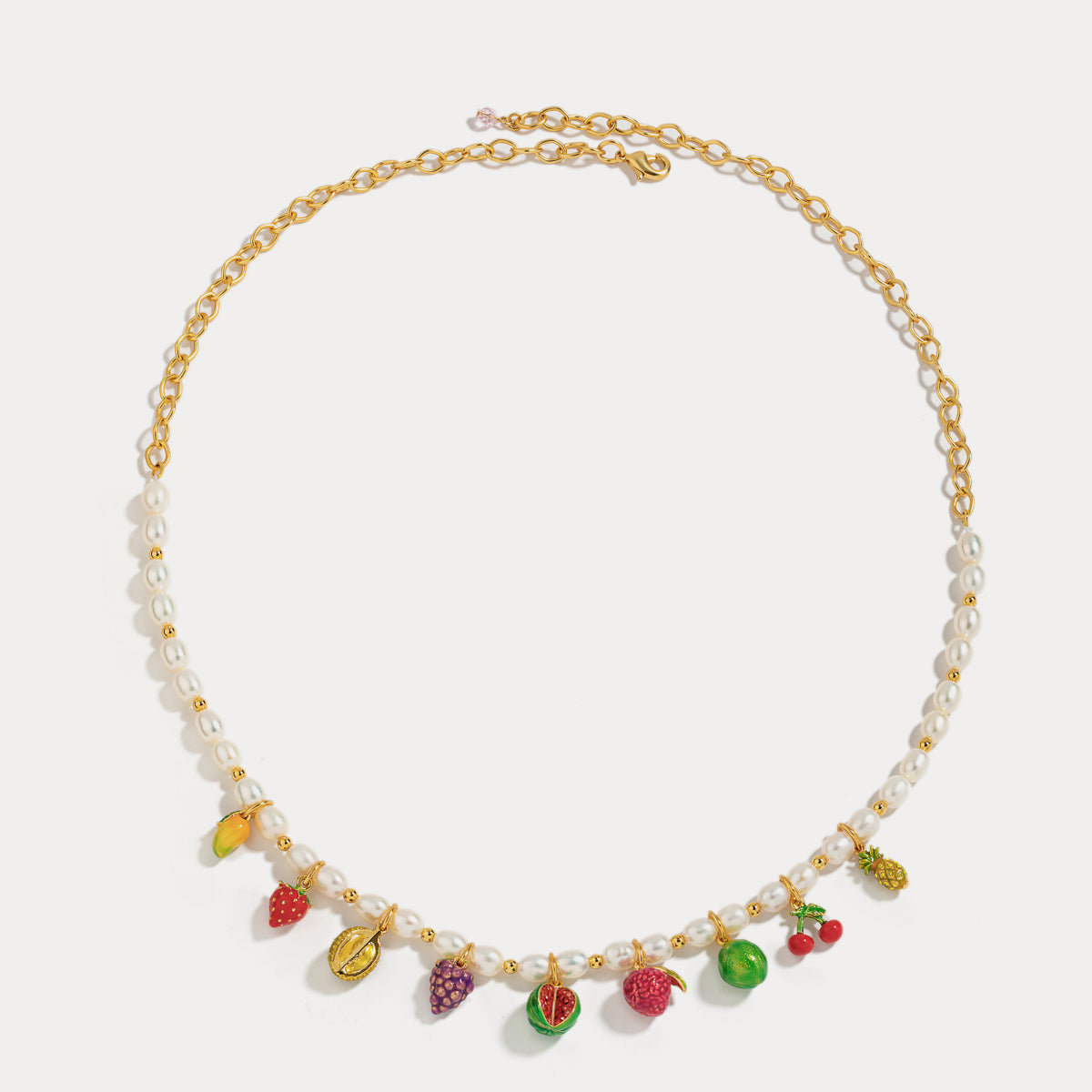 Personalized Fruit Necklace With Pearls