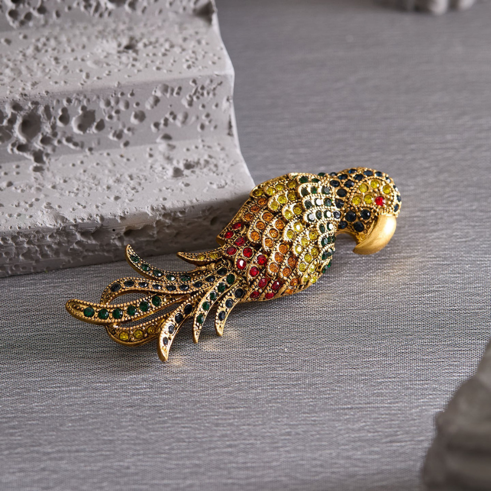 Vintage Parrot Brooch