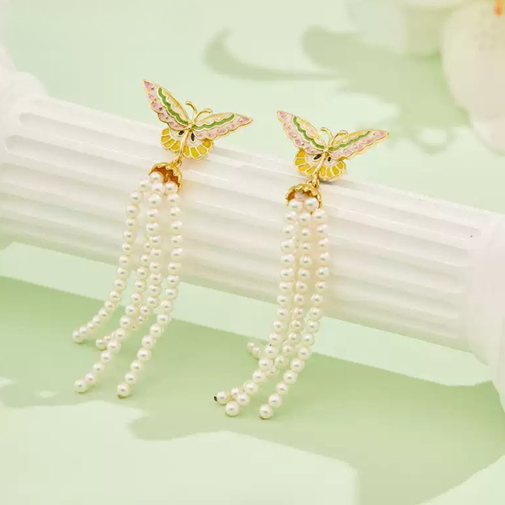 Butterfly Tassel Earrings