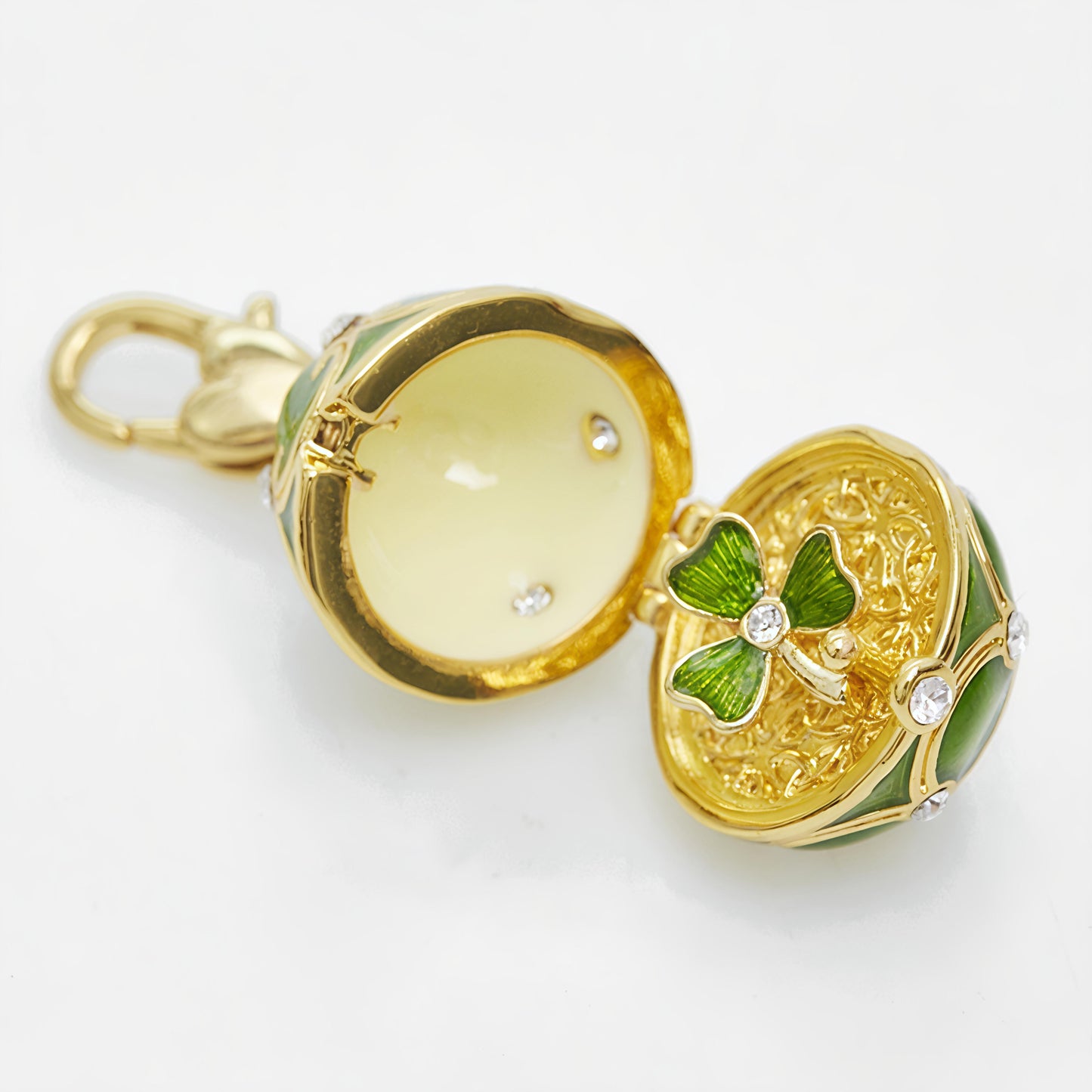 Three Leaf Clover Locket Pendant