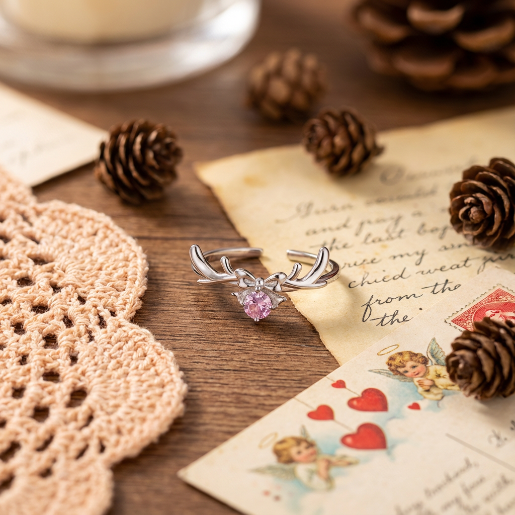 Christmas Reindeer Bow Ring