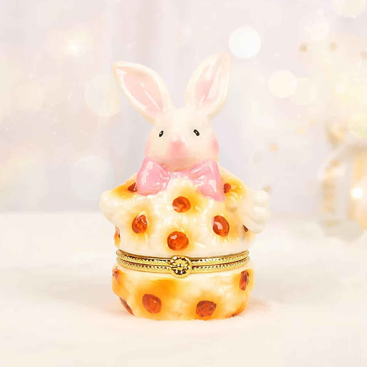 Sunflower Bunny Trinket Box