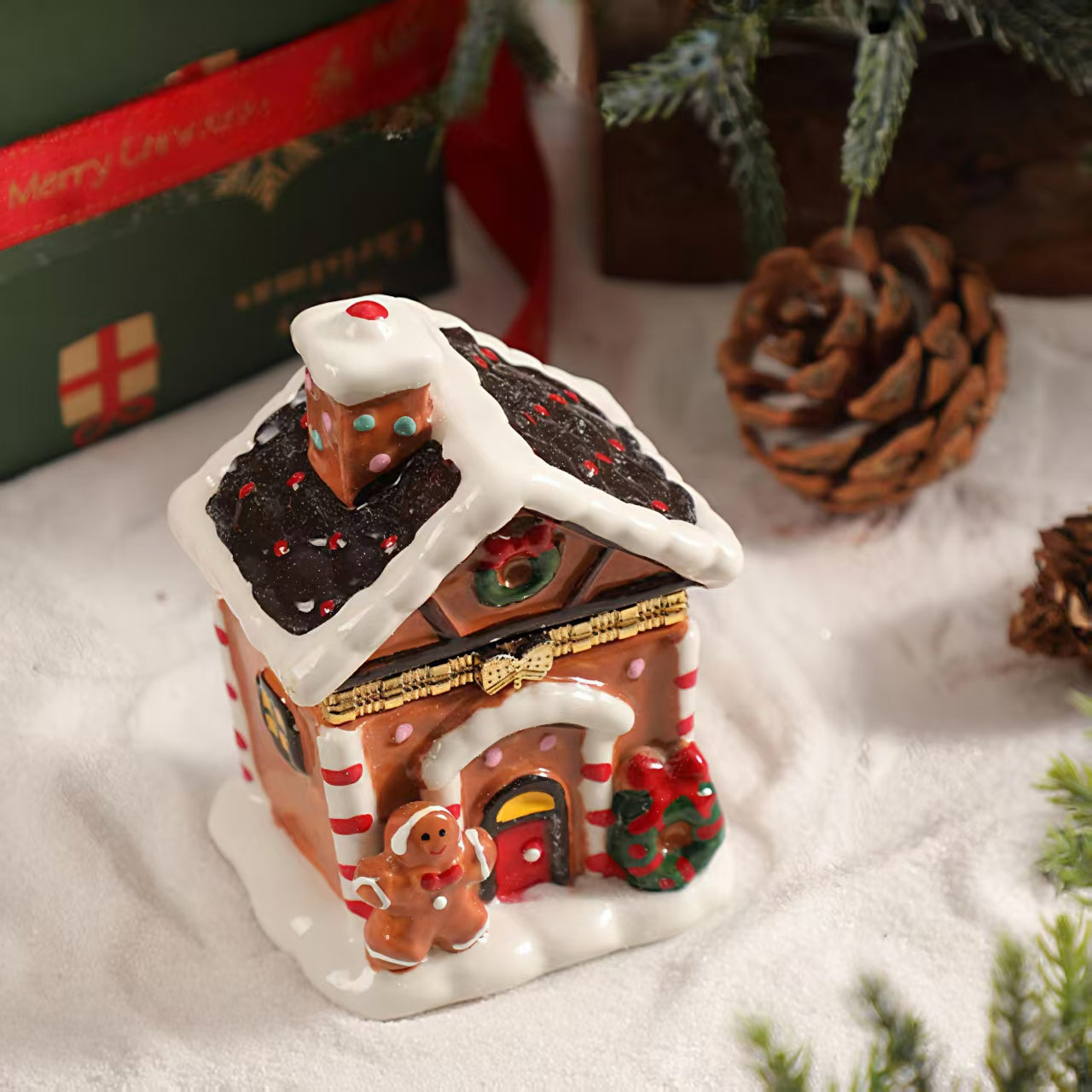 Gingerbread House Trinket Box