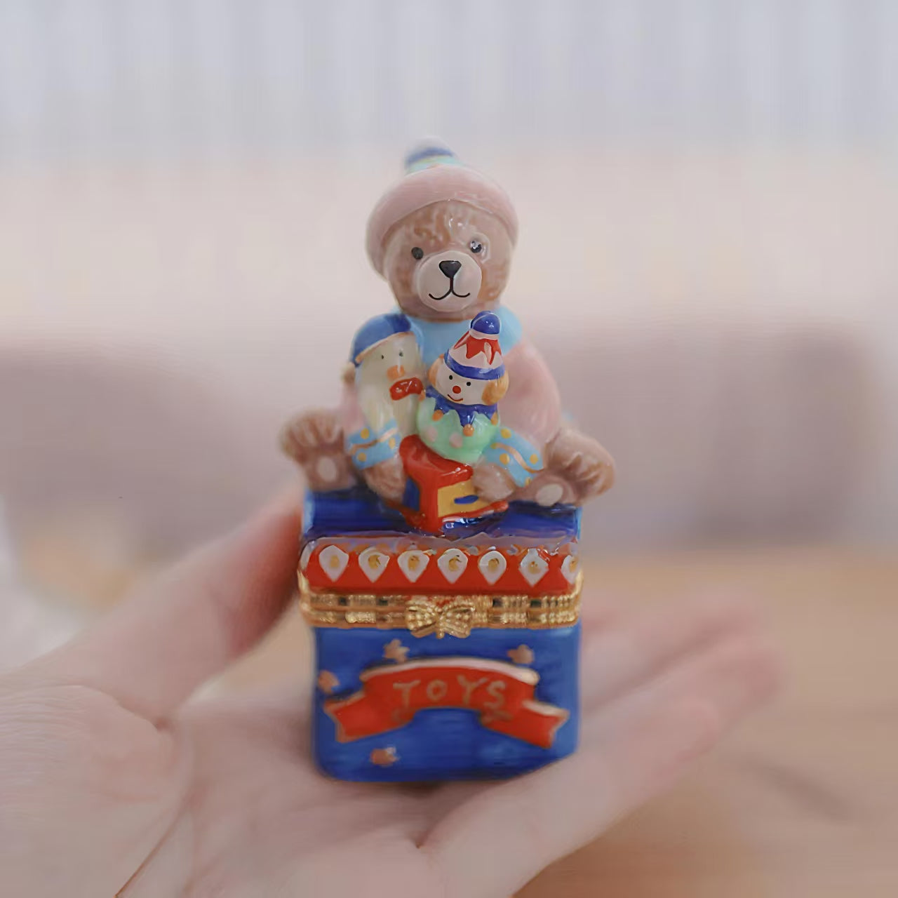 Teddy Bear Toy Chest trinket Box