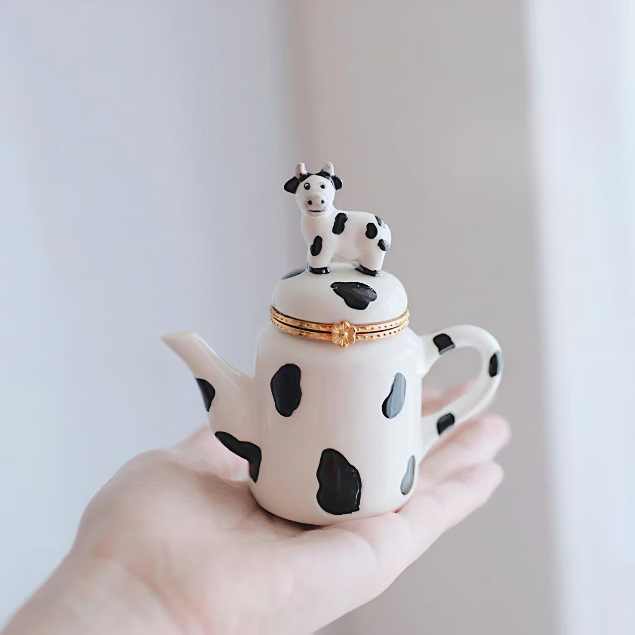 Cow Teapot Trinket Box