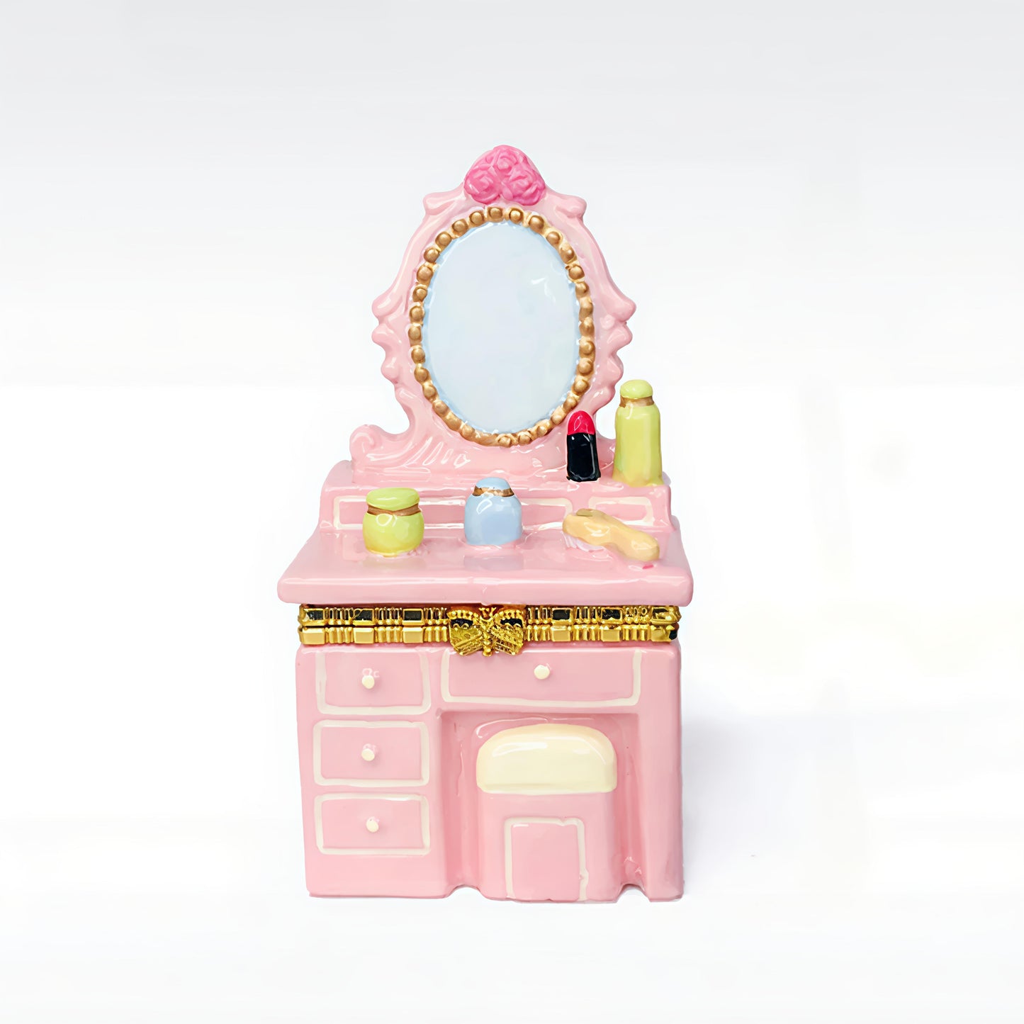 Pink Vanity Table Trinket Box