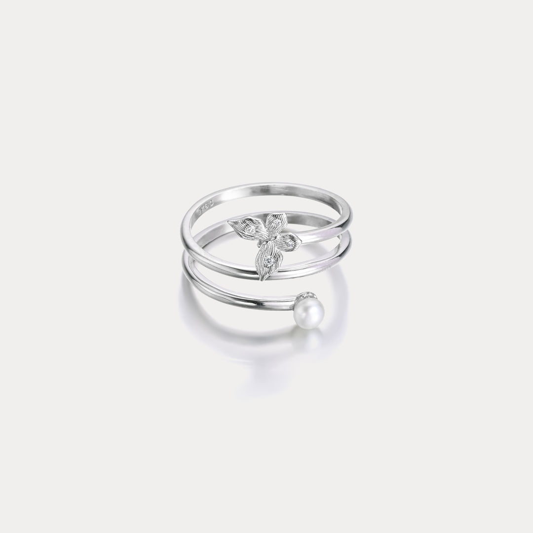 Silver Butterfly Ring