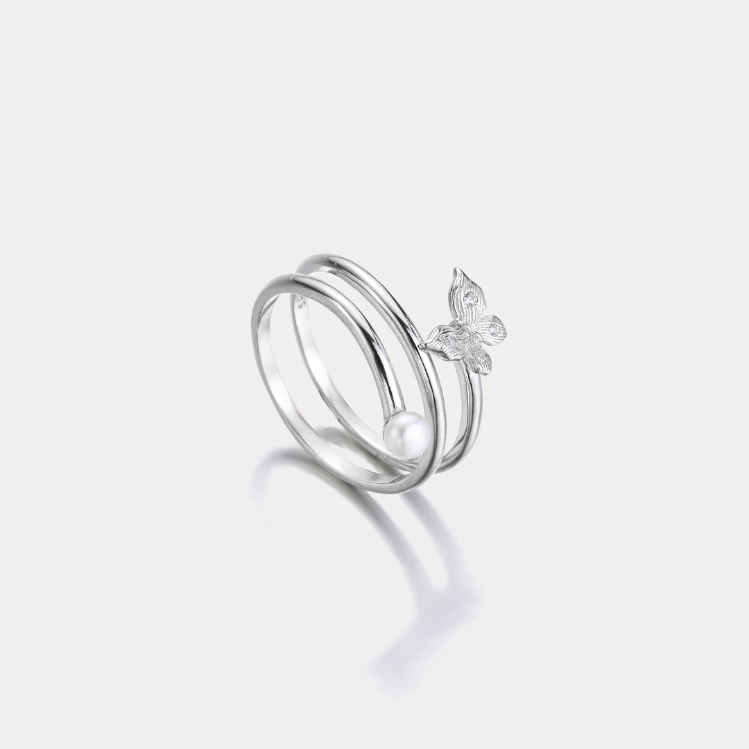 Silver Butterfly Ring