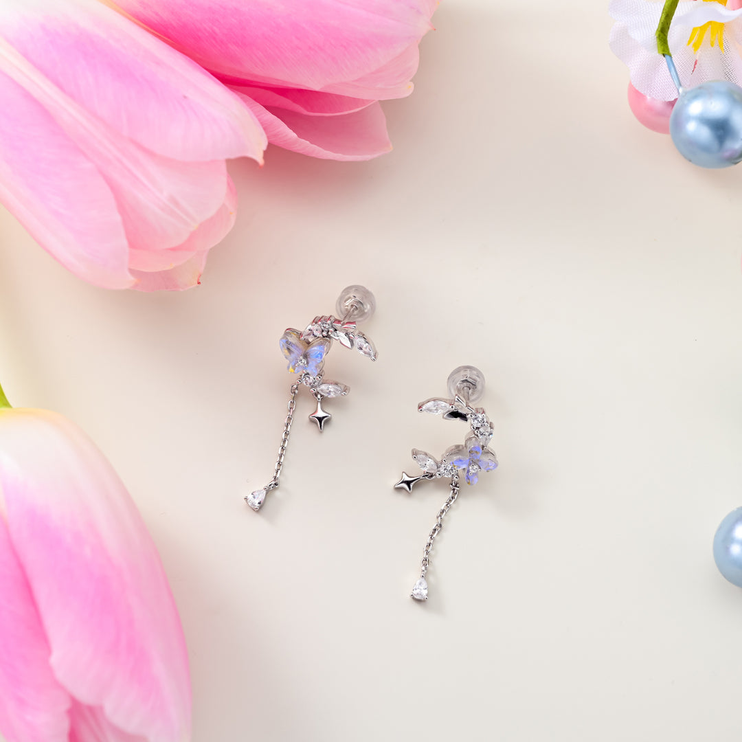 Butterfly Silver Earrings
