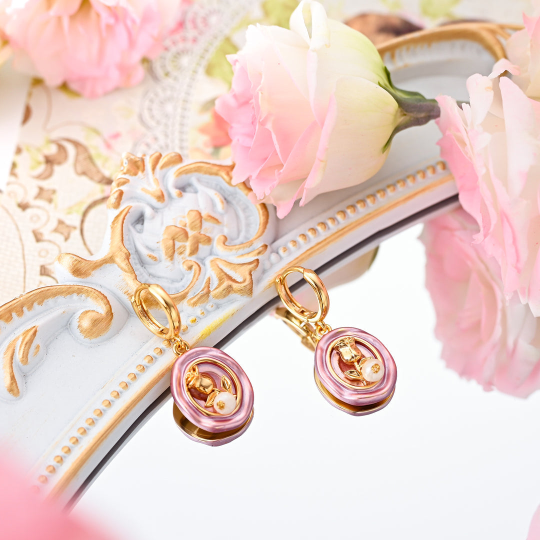 Rose Pearl Earrings