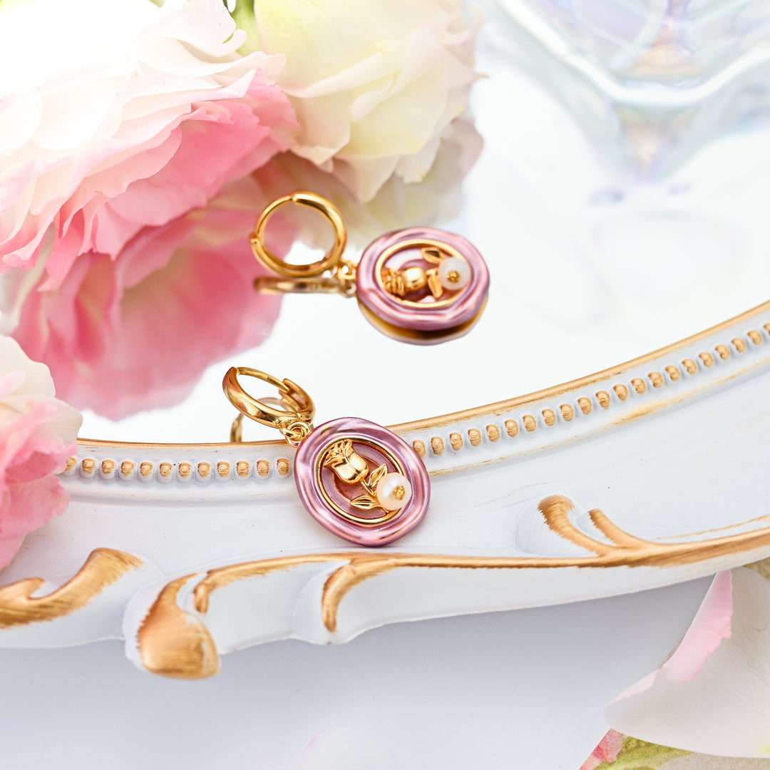 Rose Pearl Earrings