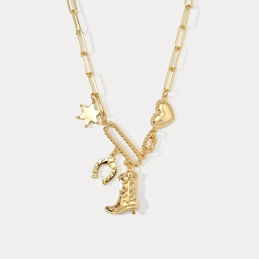 Horseshoe Boot Necklace