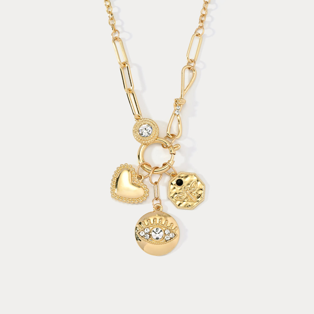 Evil Eye Heart Necklace