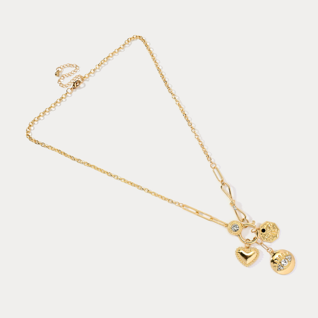 Evil Eye Heart Necklace
