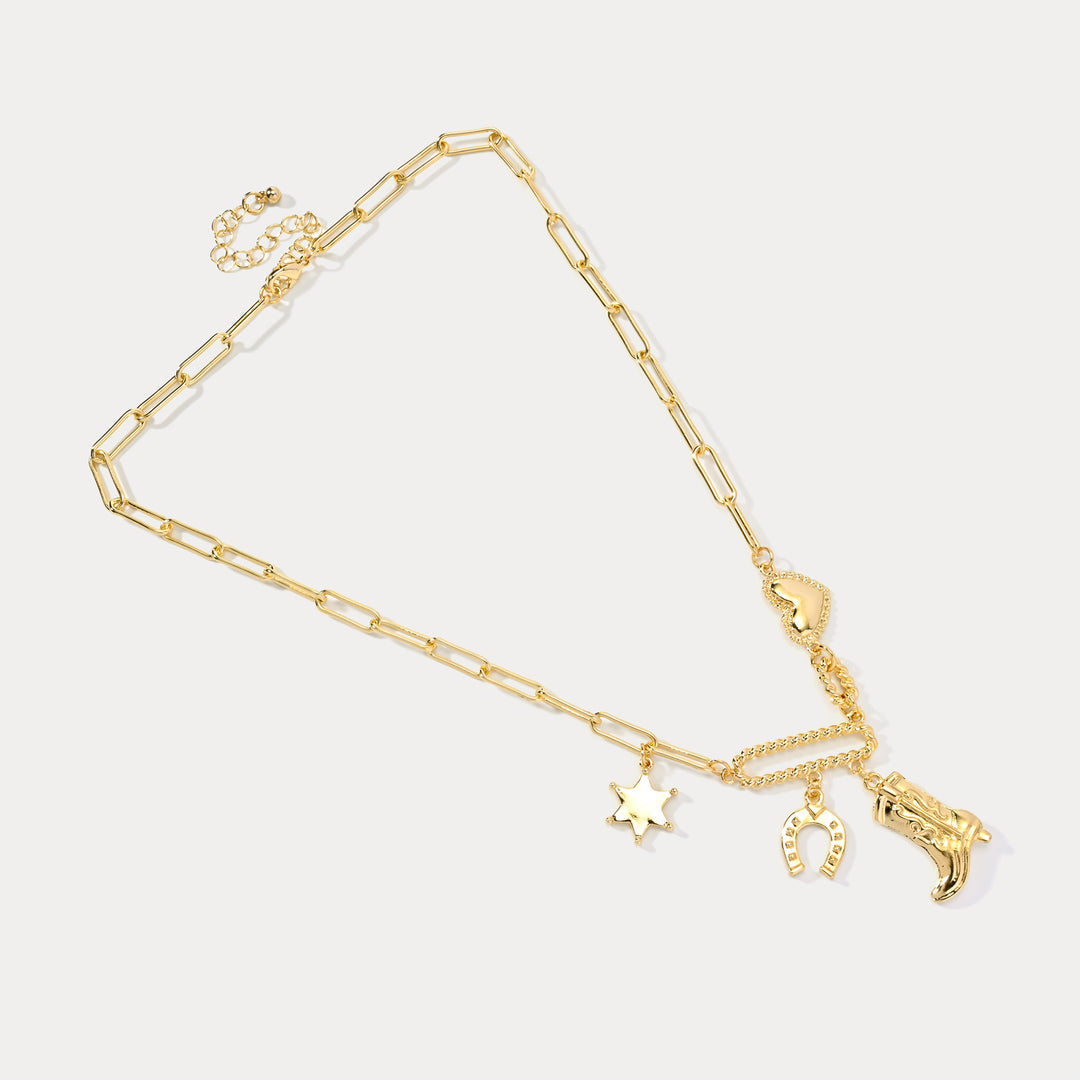 Horseshoe Boot Necklace