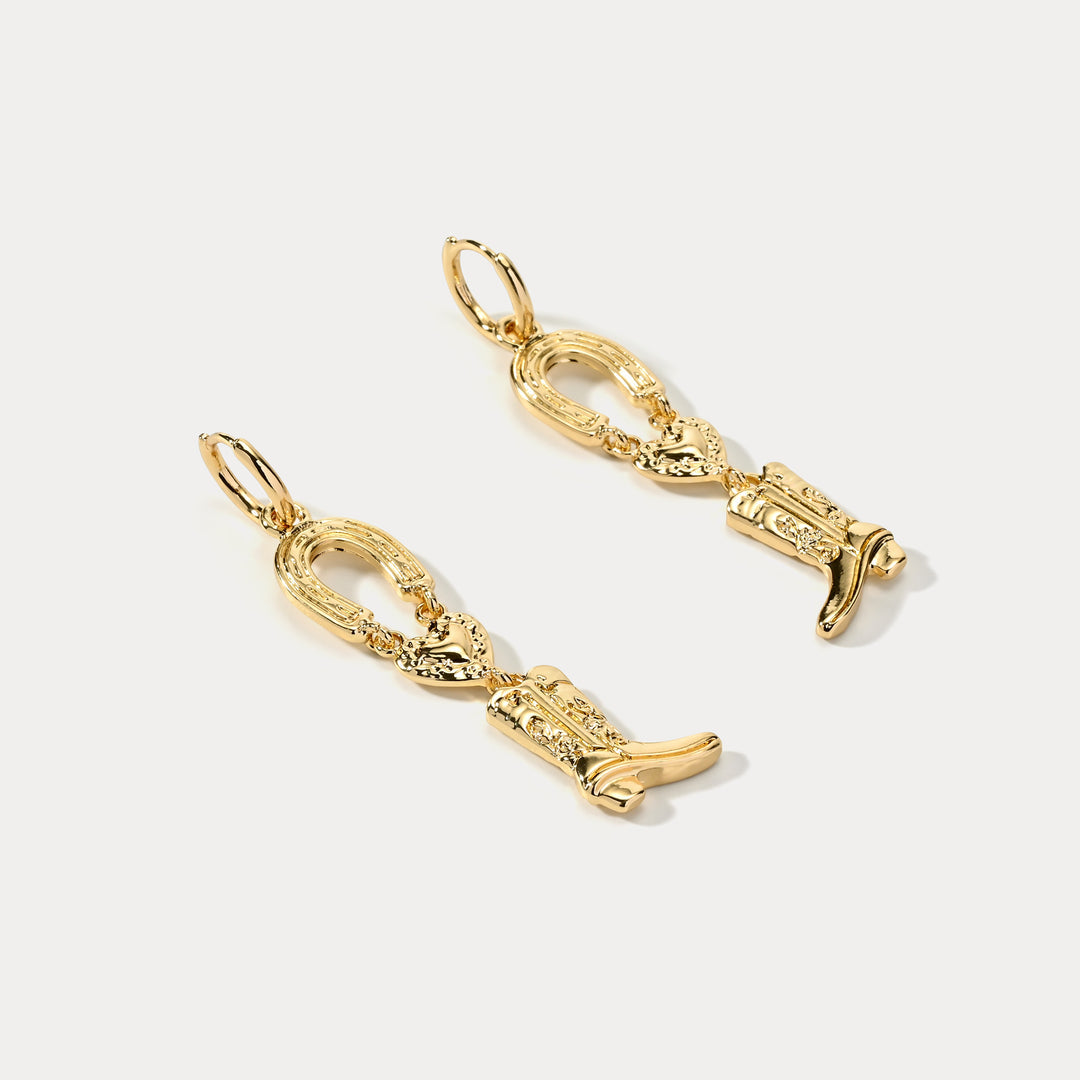 Horseshoe Boot Earrings