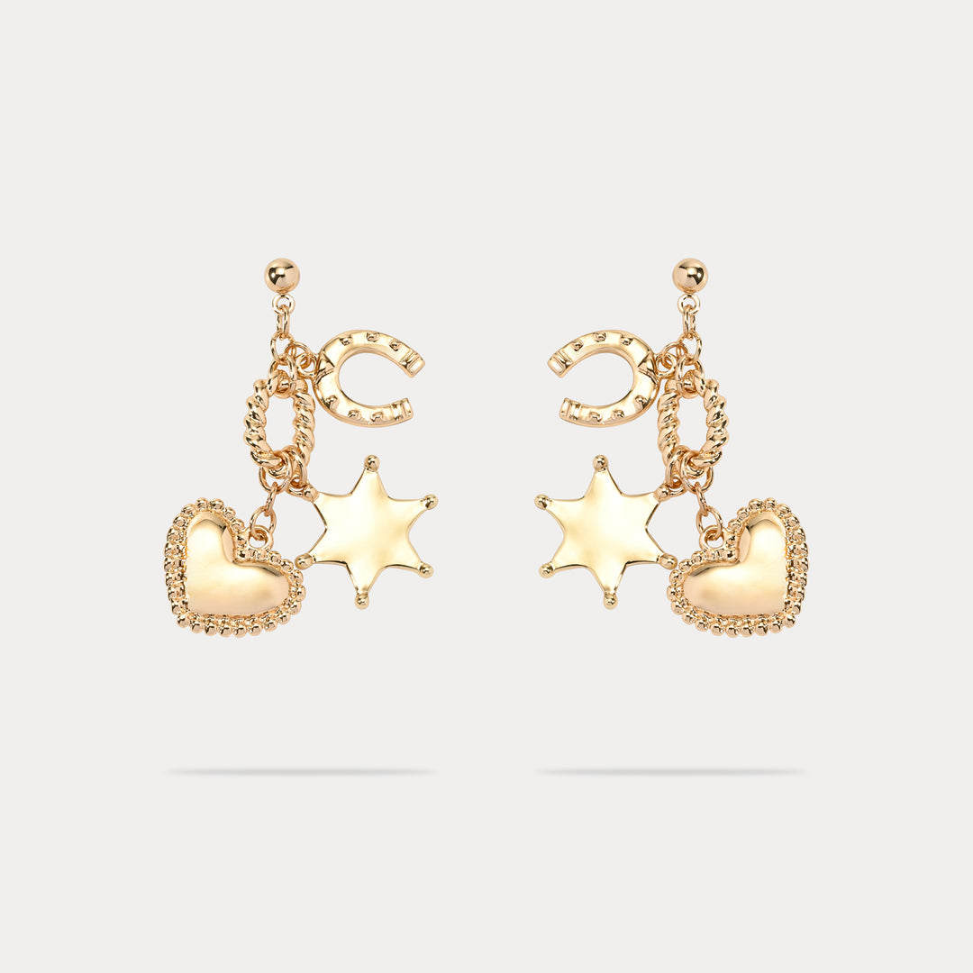Horseshoes Heart Earrings