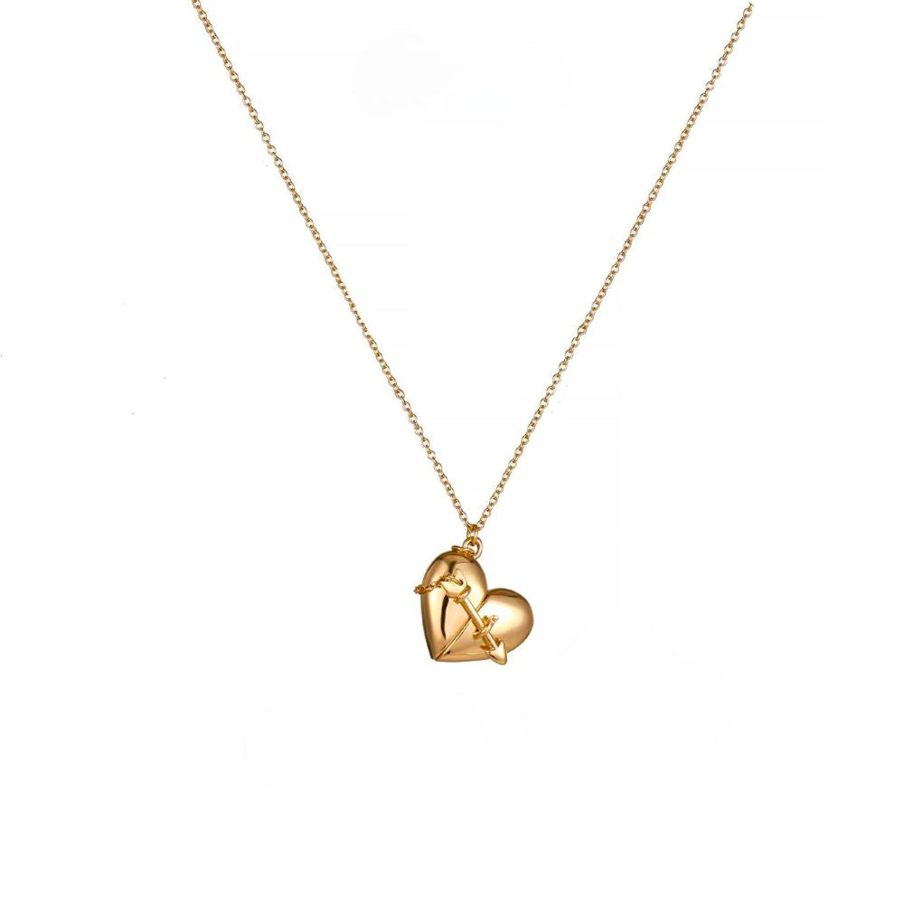 Cupid Heart Locket Necklace