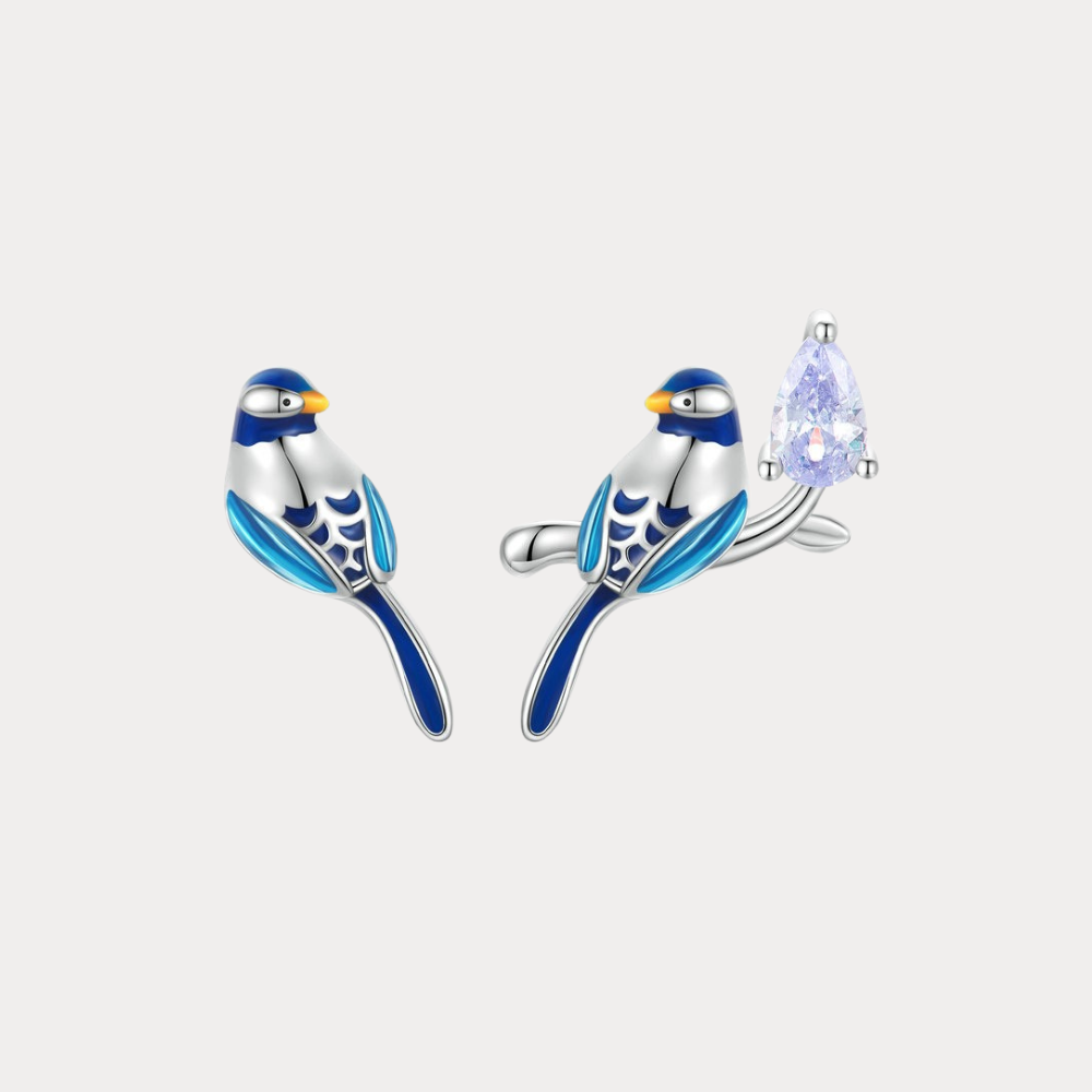 Blue Bird Earrings