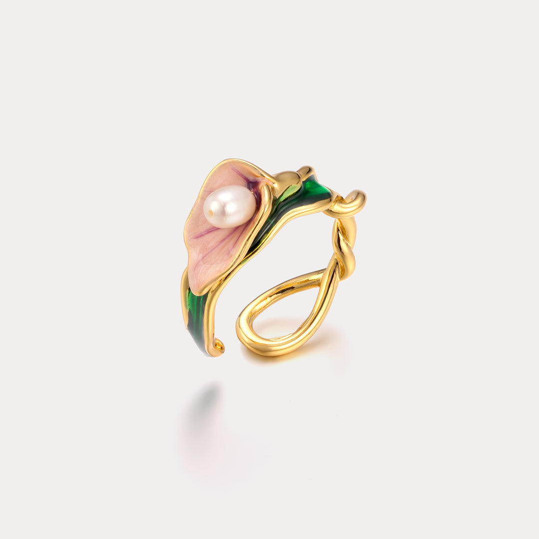 Calla Ring with Pearl