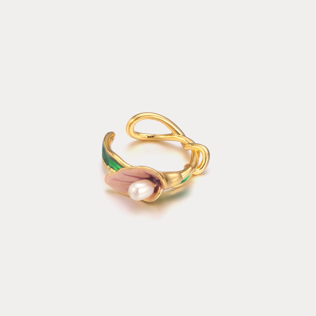Calla Ring with Pearl