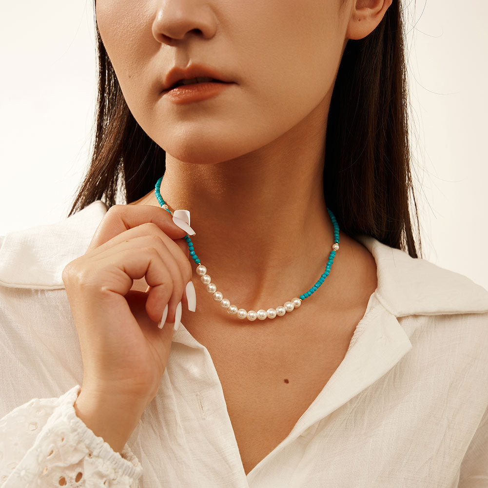 Turquoise Pearl Necklace