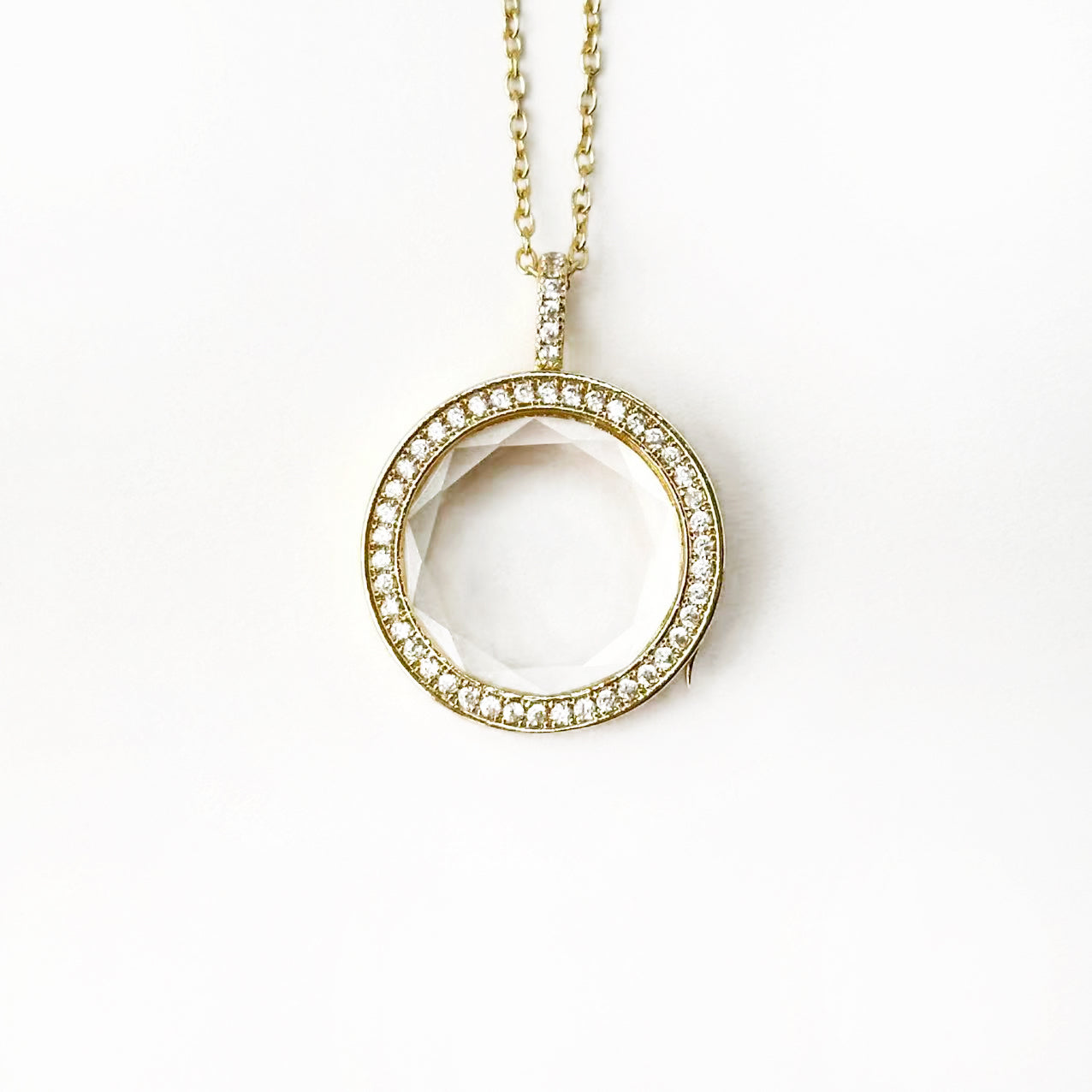 Personalized Halo Charm Box Necklace
