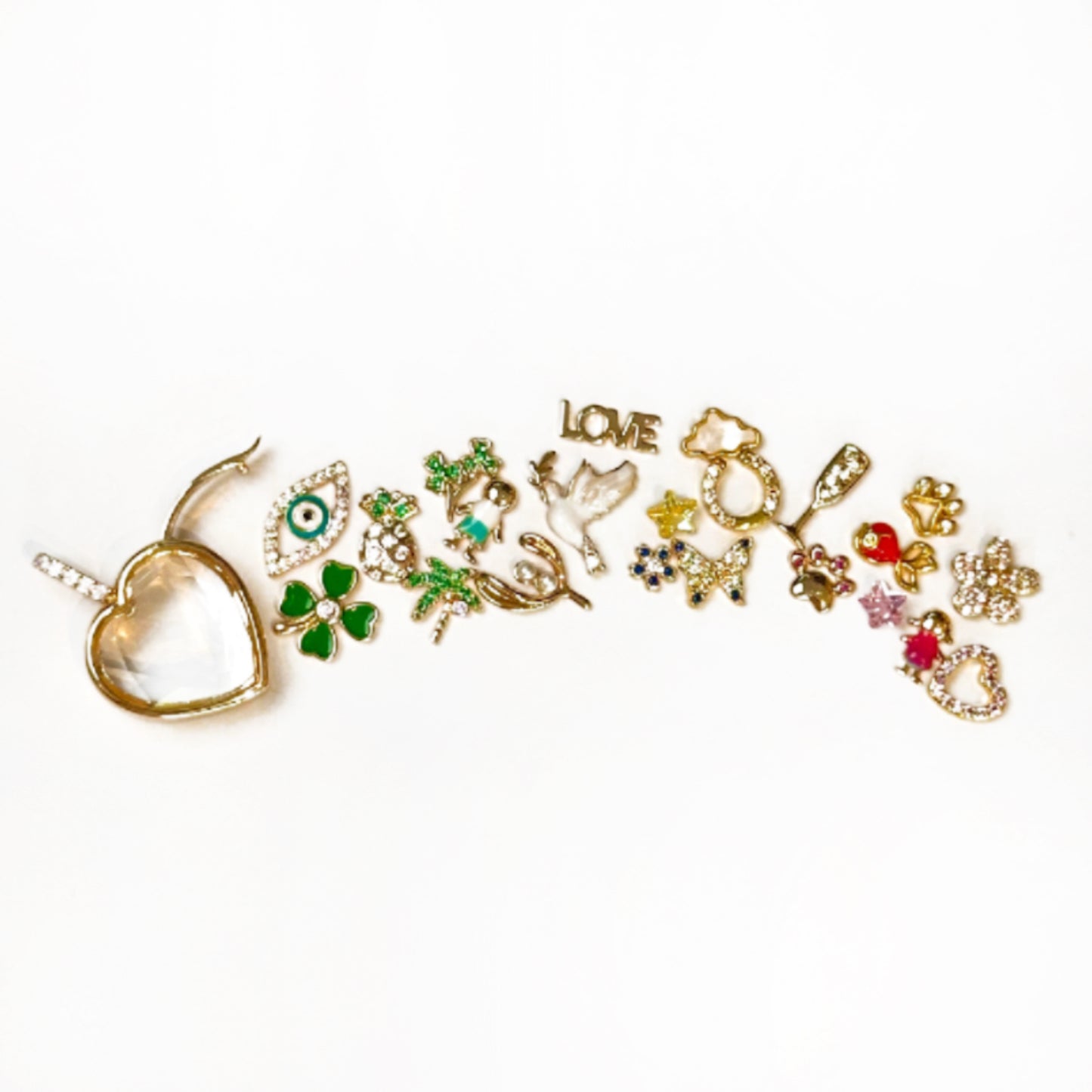 Personalized Heart Charm Box Necklace